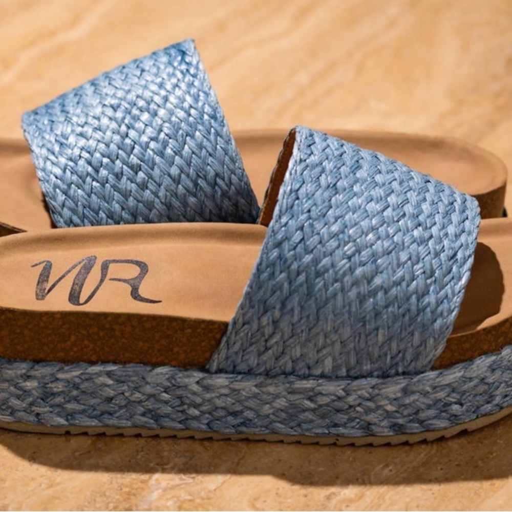 Naughty Monkey Anna Sandals in Blue- Size 8.5
